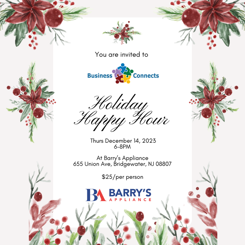 Business Connects Holiday Happy Hour at Barry's Appliance: 12/14/23
