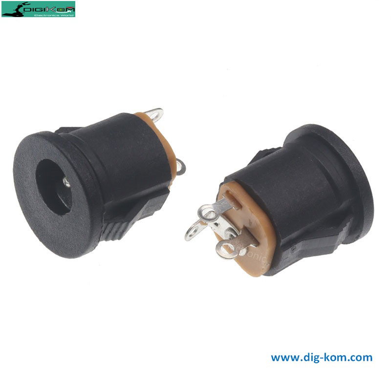 DC012 Power Supply Jack Socket 5.5X2.1mm 180 Degree DIGIKOM Electronics