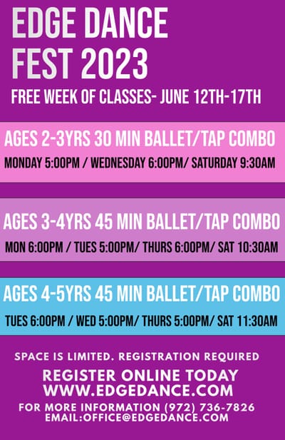 Edge Fest Classes 2-5yrs image