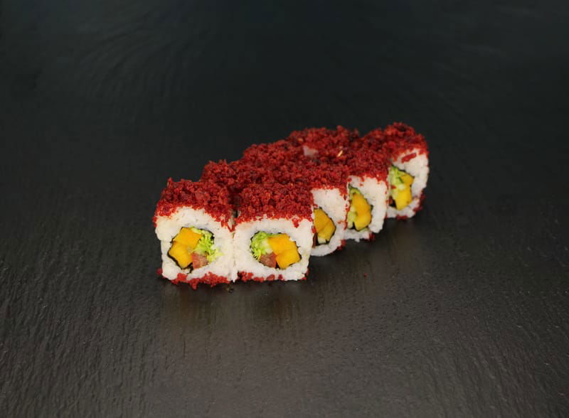 188. Red vegan roll