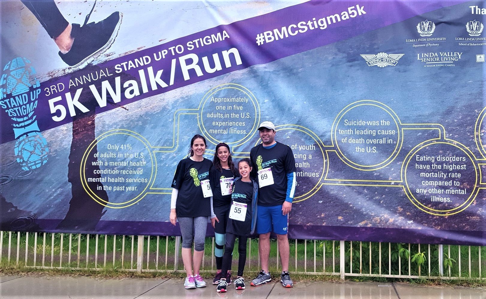 Dr. Boustani and her family run in the 5K to end stigma against mental illness 2019