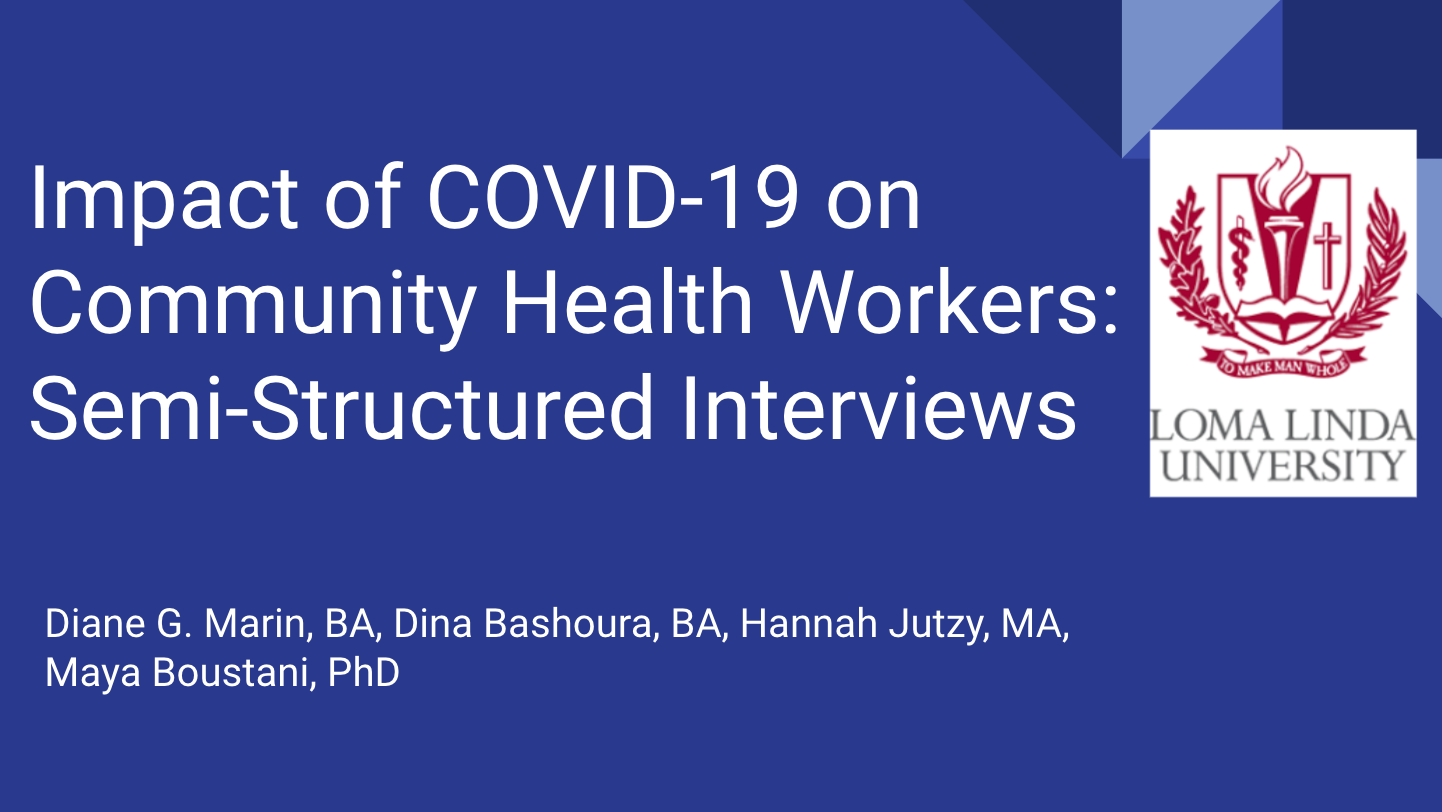 Impact of COVID-19 on Community Health Workers: Semi-Structured Interviews