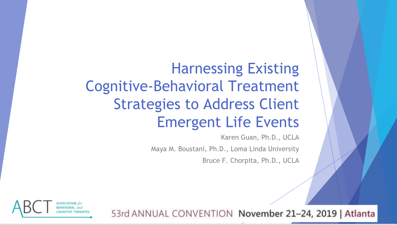 Harnessing Existing Cognitive-Behavioral Treatment Strategies to Address Client Emergent Life Events