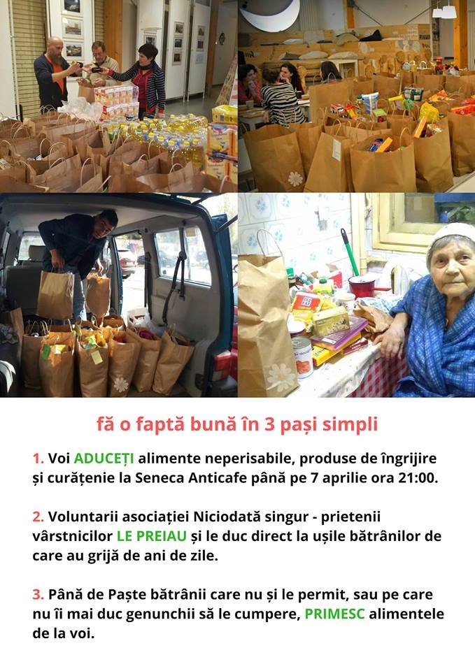 Donează alimente pentru bătrâni