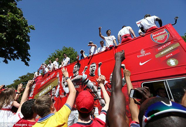 Arsenal Open Top Bus