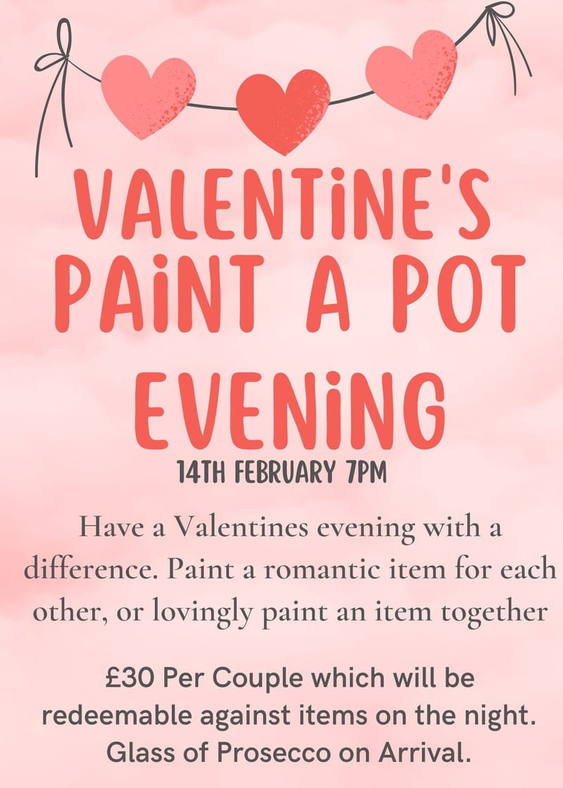 Valentines Night Couples Paint A Pot