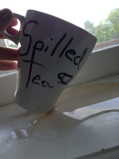 About Me, and Spilled Tea image