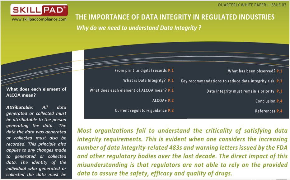 White Paper: The Importance of Data Integrity in Regulated Industries