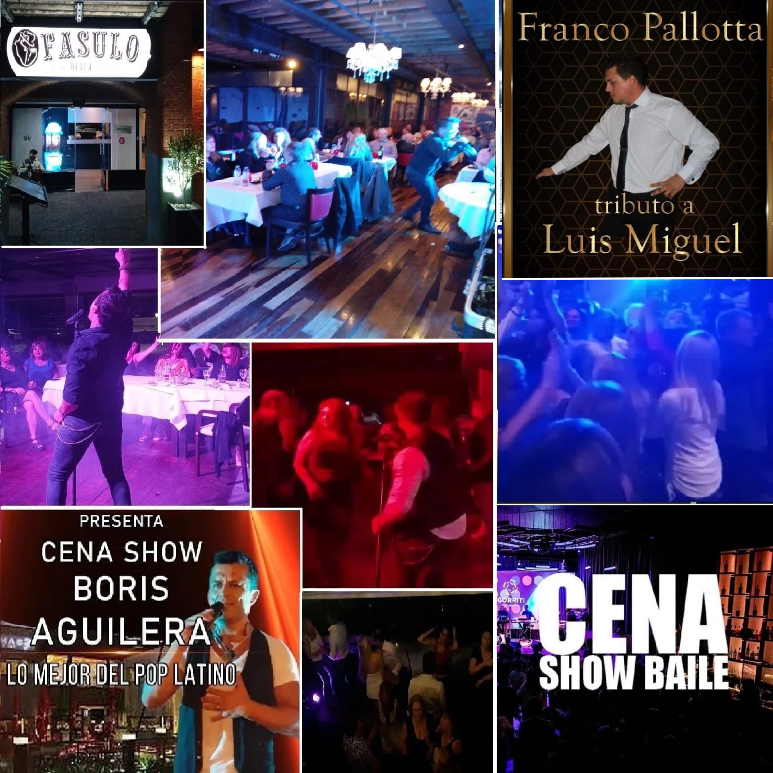 FASULO Resto CENA SHOW LATINO y TRIBUTOS en PUERTO MADERO