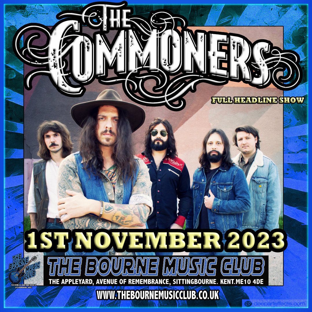THE COMMONERS ADD THE BOURNE MUSIC CLUB HEADLINE SHOW ON 1st NOVEMBER FOLLOWING OCTOBER UK TOUR SUPPORTING SAMANTHA FISH & JESSE DAYTON