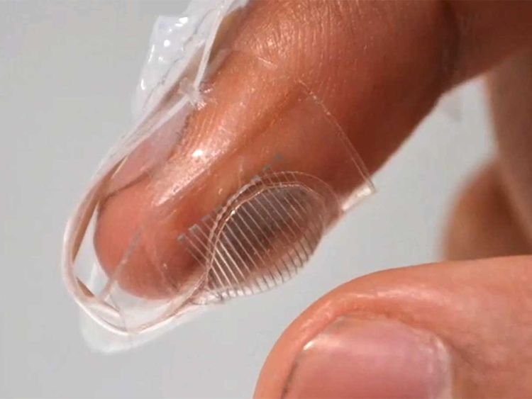 A new wearable skin allows you to touch and feel virtual reality content.