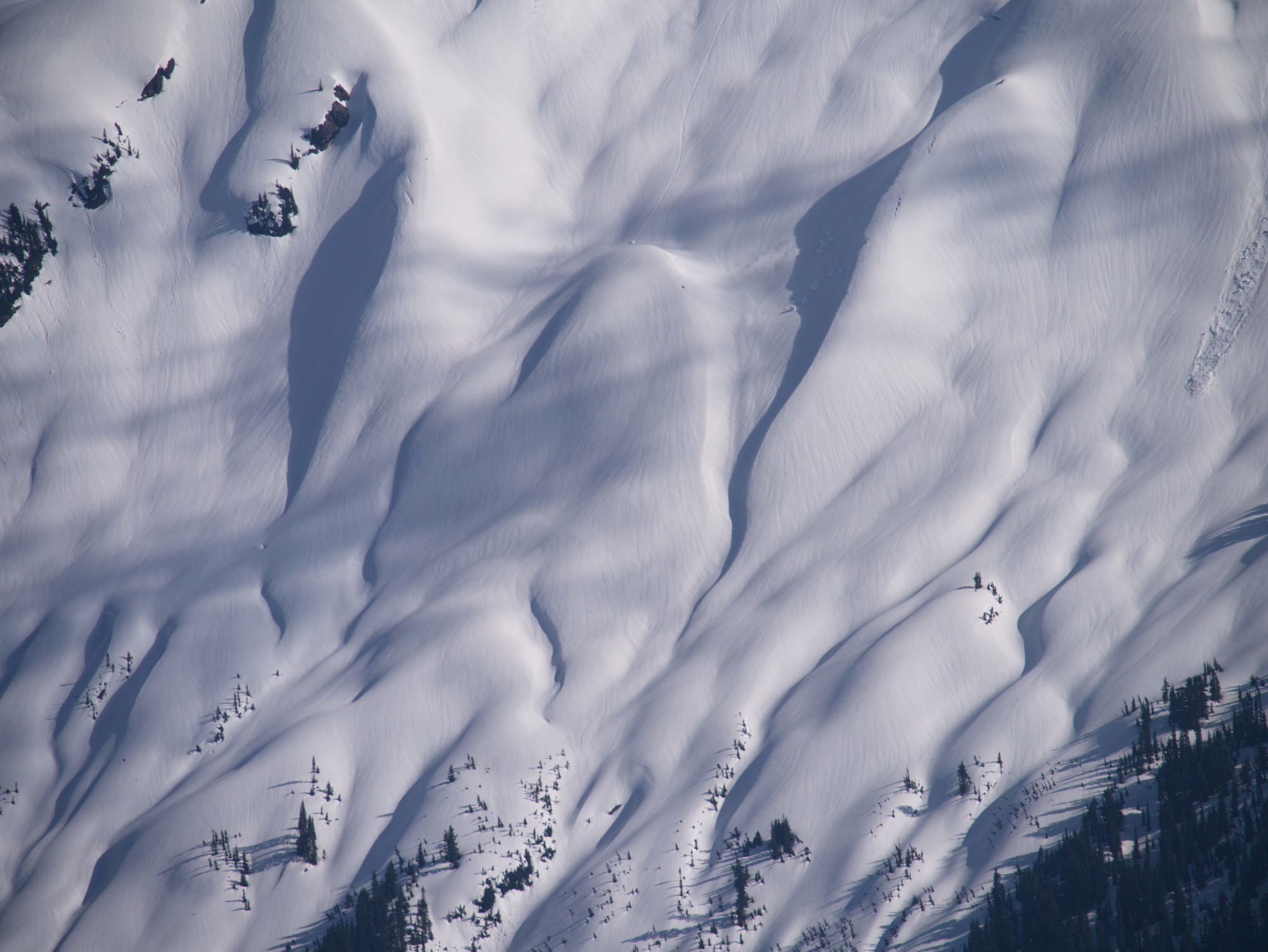 Slope detail below Indian Head Peak