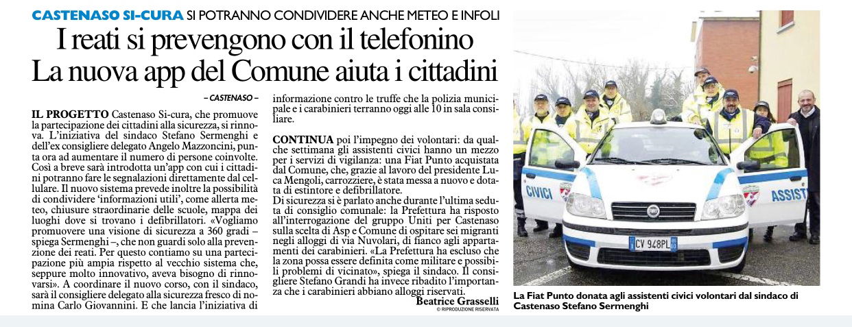 Auto agli Assistenti Civici