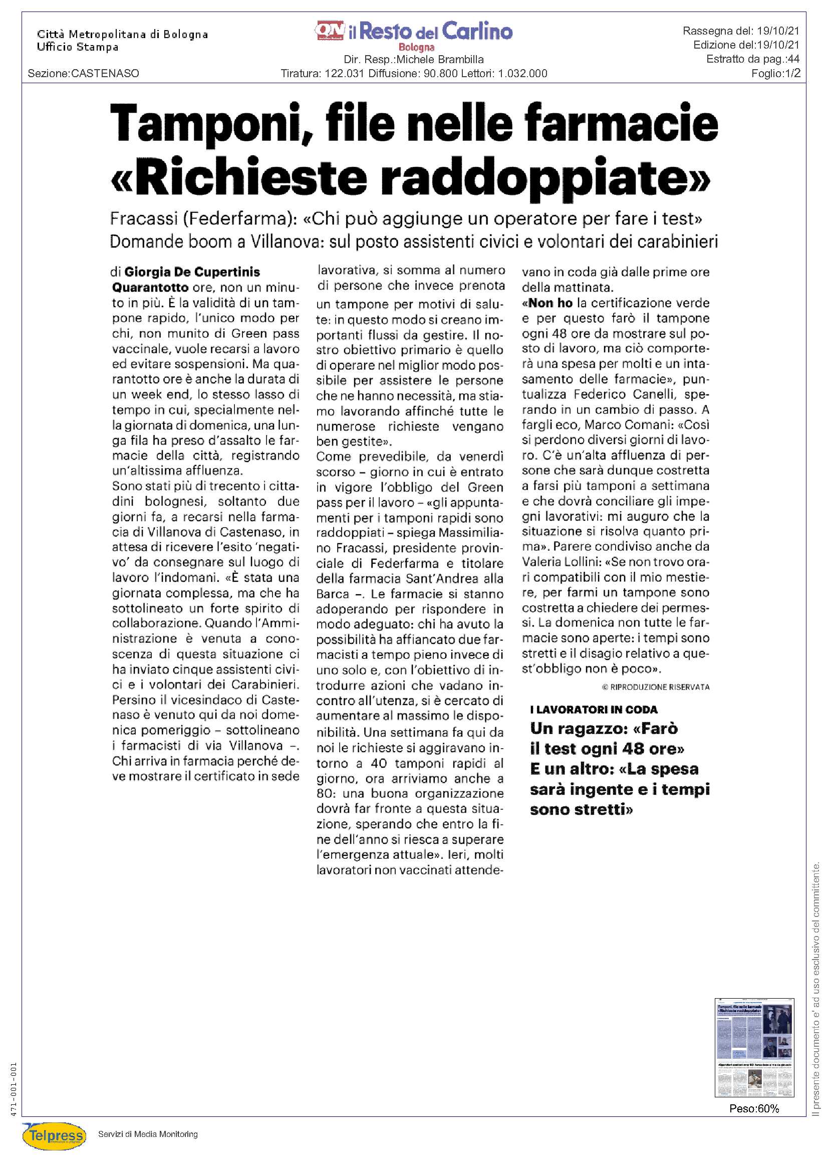Servizio Farmacia Amorati Villanova