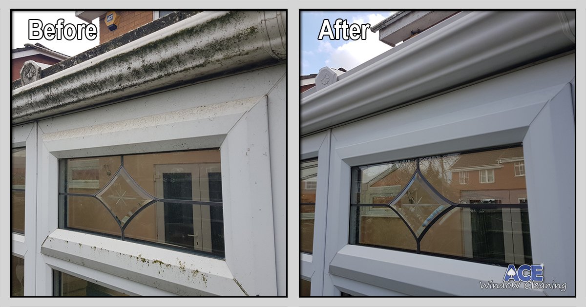 Full Conservatory Gutter, fascia and window clean