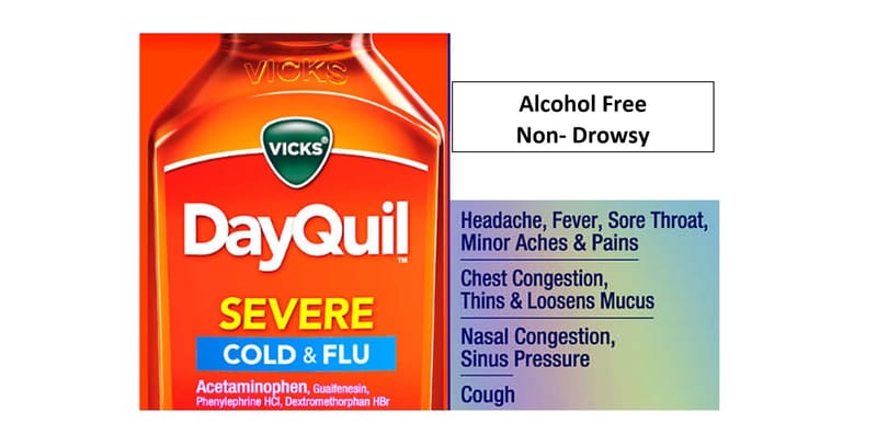 Vicks Dayquil non-drowsy cough syrup to power through your day