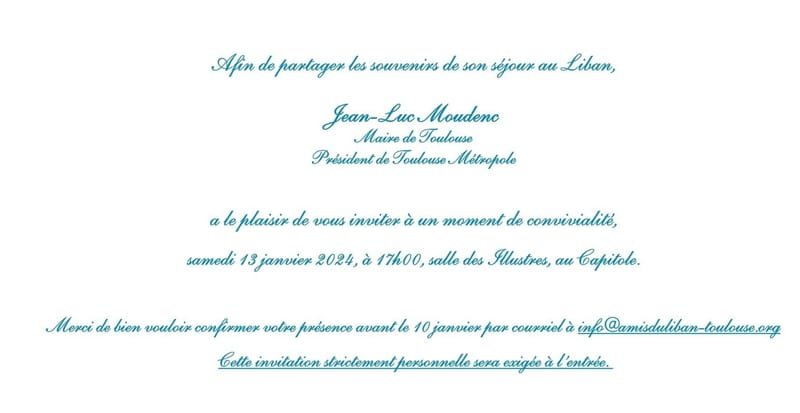 Invitation du Maire de Toulouse