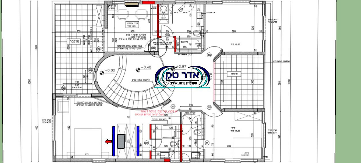 תכנית מיזוג קומה שנייה