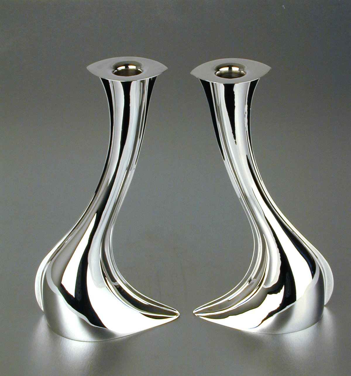 Petalo silver candlesticks from De Vecchi