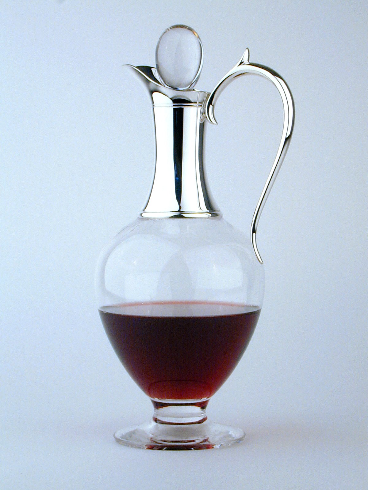 Silver & Dartington glass claret jug