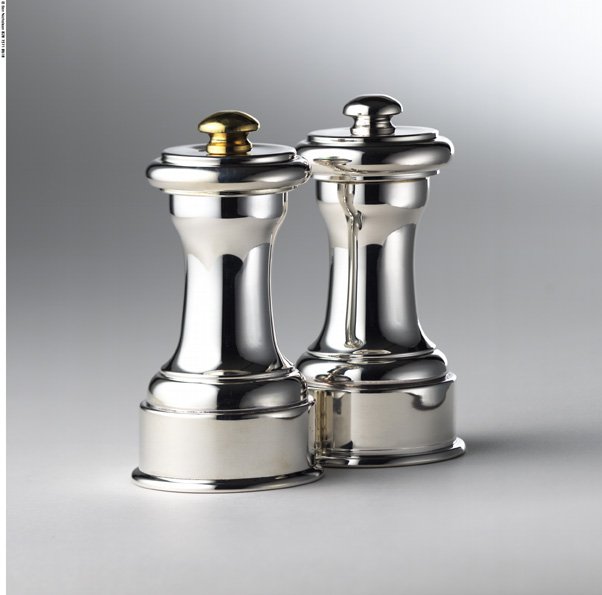 Silver capstan salt & pepper grinders