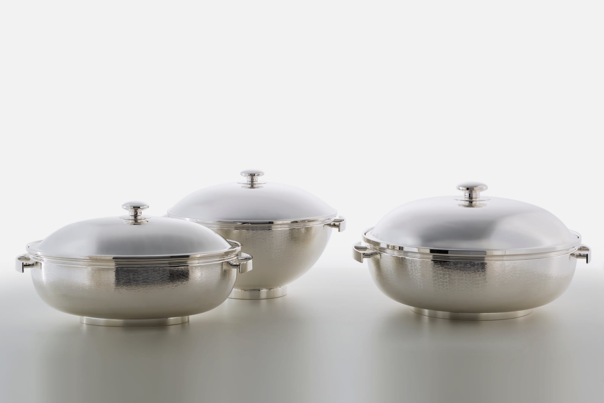 Modern silver vegetable tureens