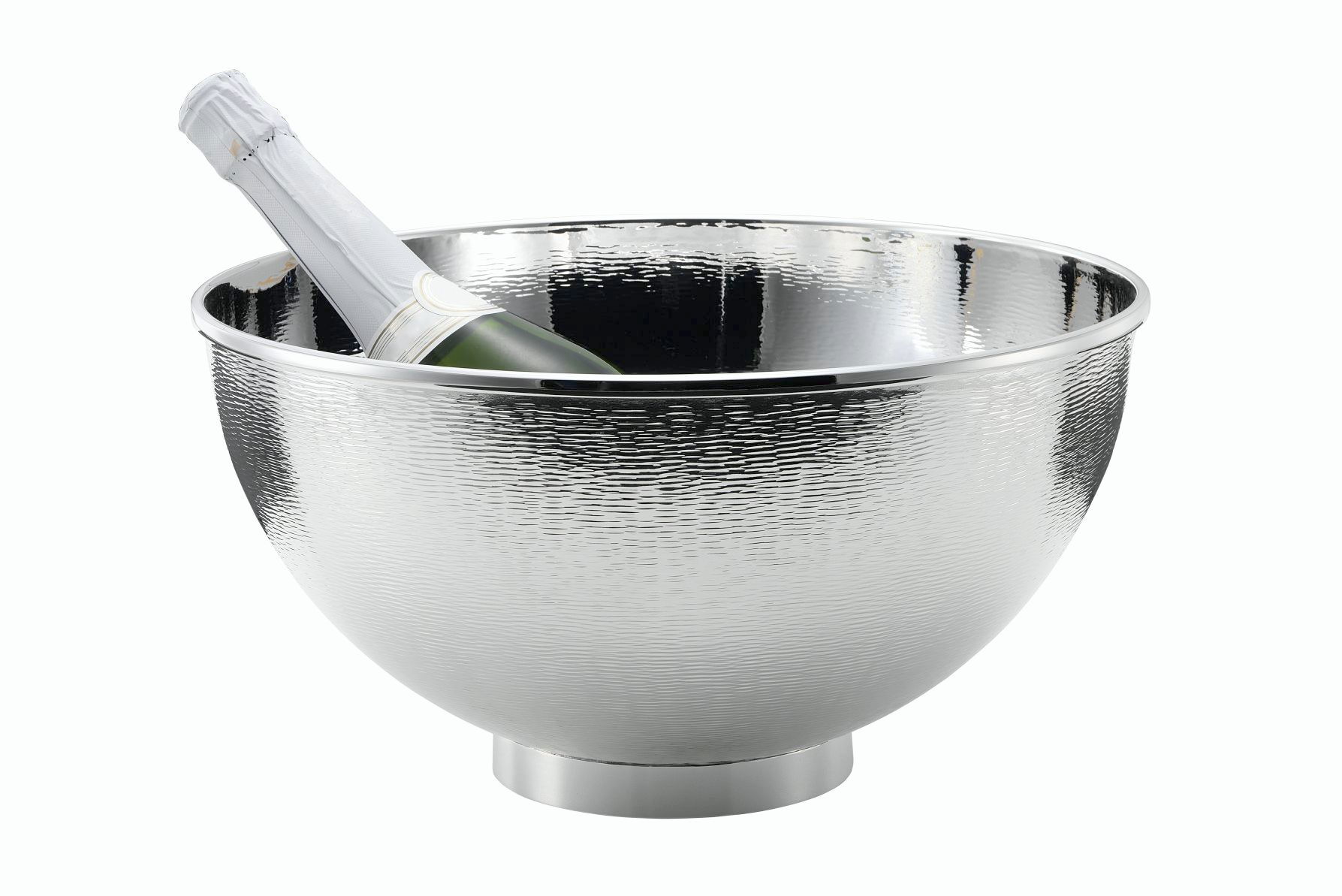 Modern hammered silver bowl