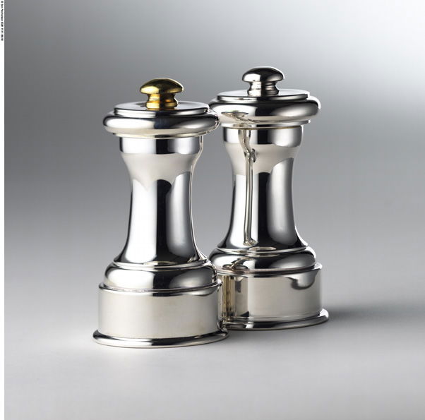 Silver capstan salt & pepper grinders