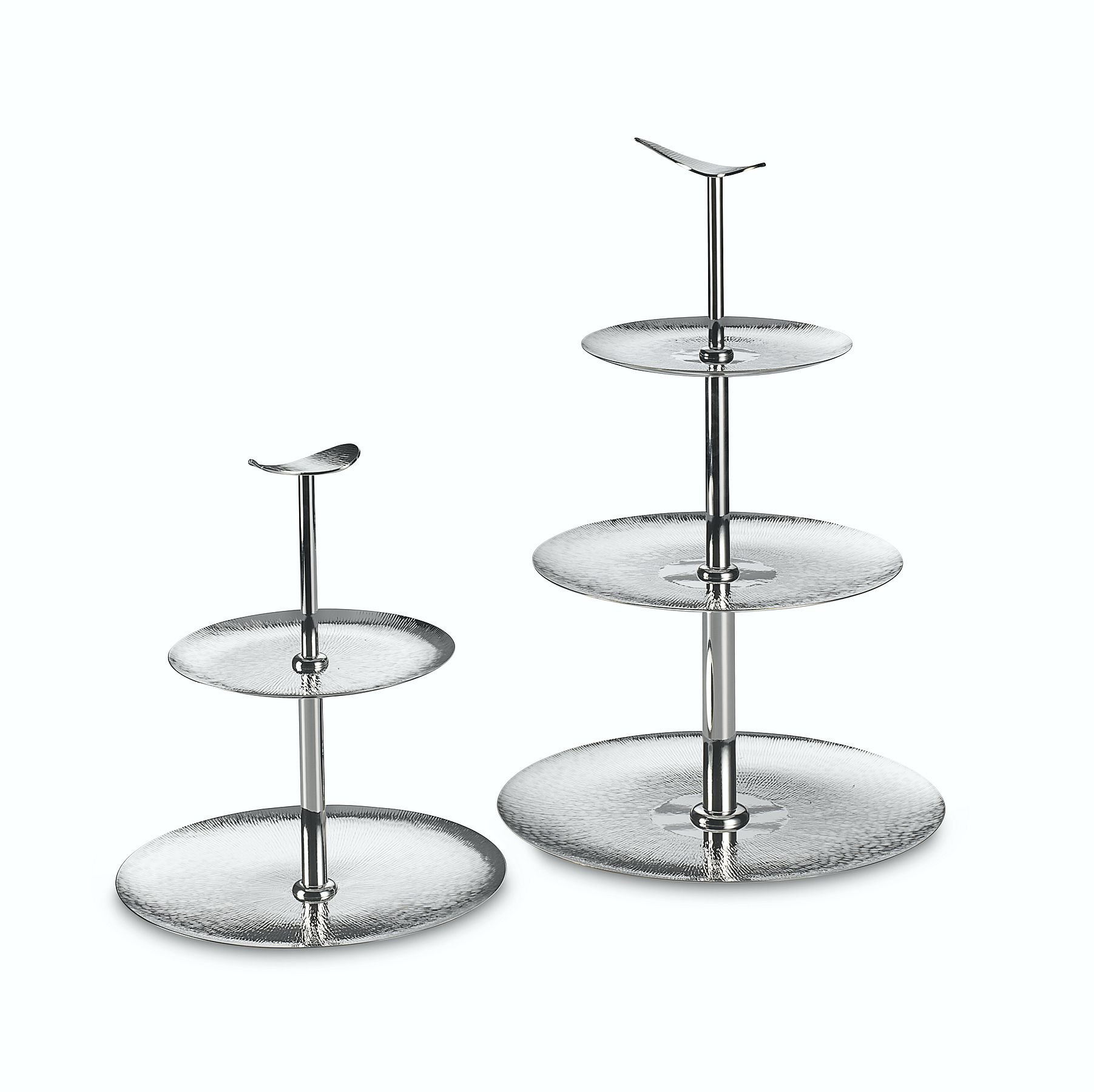 Silver cake stands