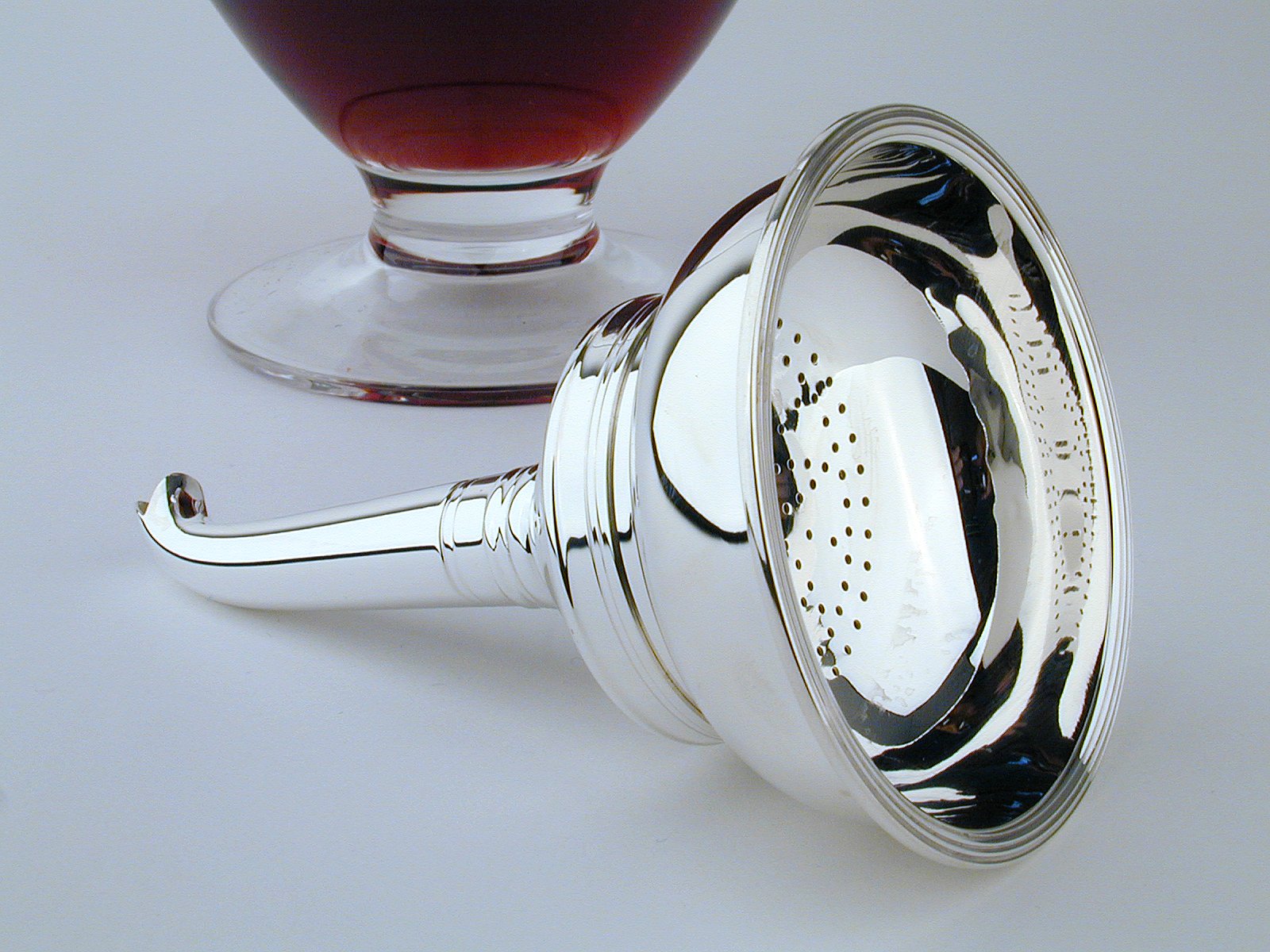Silver wine funnel
