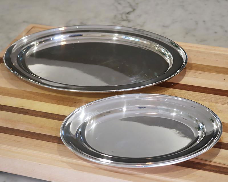 Silver-plated serving trays