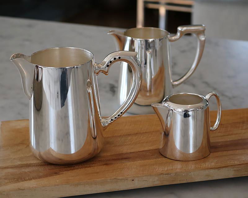 Silver plated milk & cream jugs