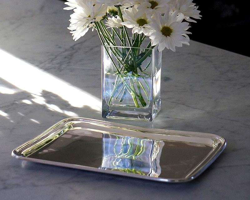 Silver-plated drinks tray