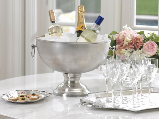 Silver plated wine cooler