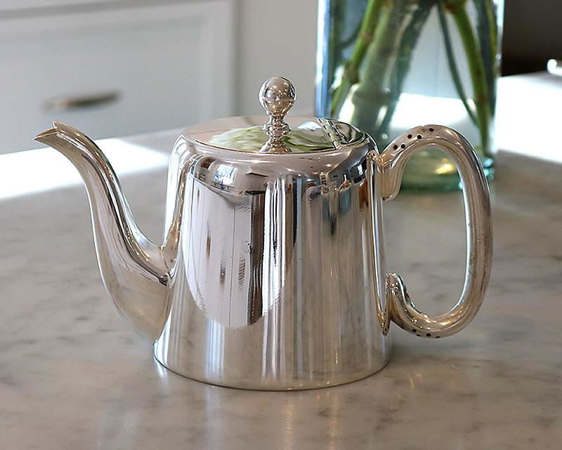 Silver-plated hotel teapot