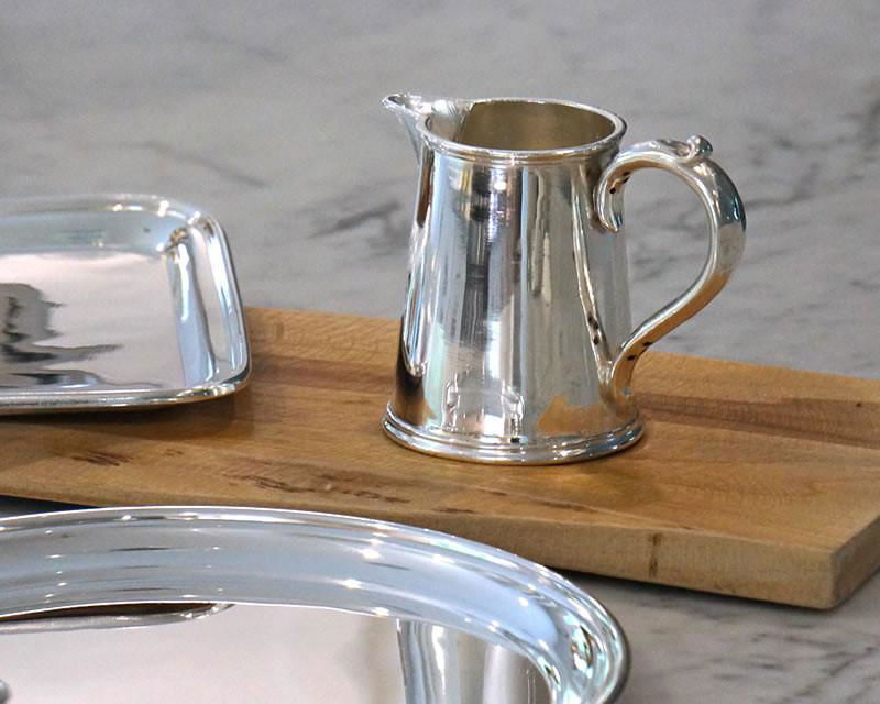 Silver-plated cream or milk jug