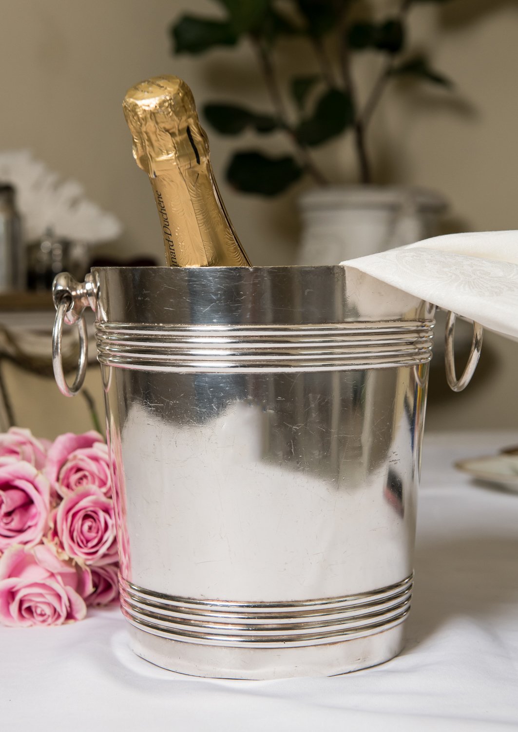 Silver-plated ice bucket