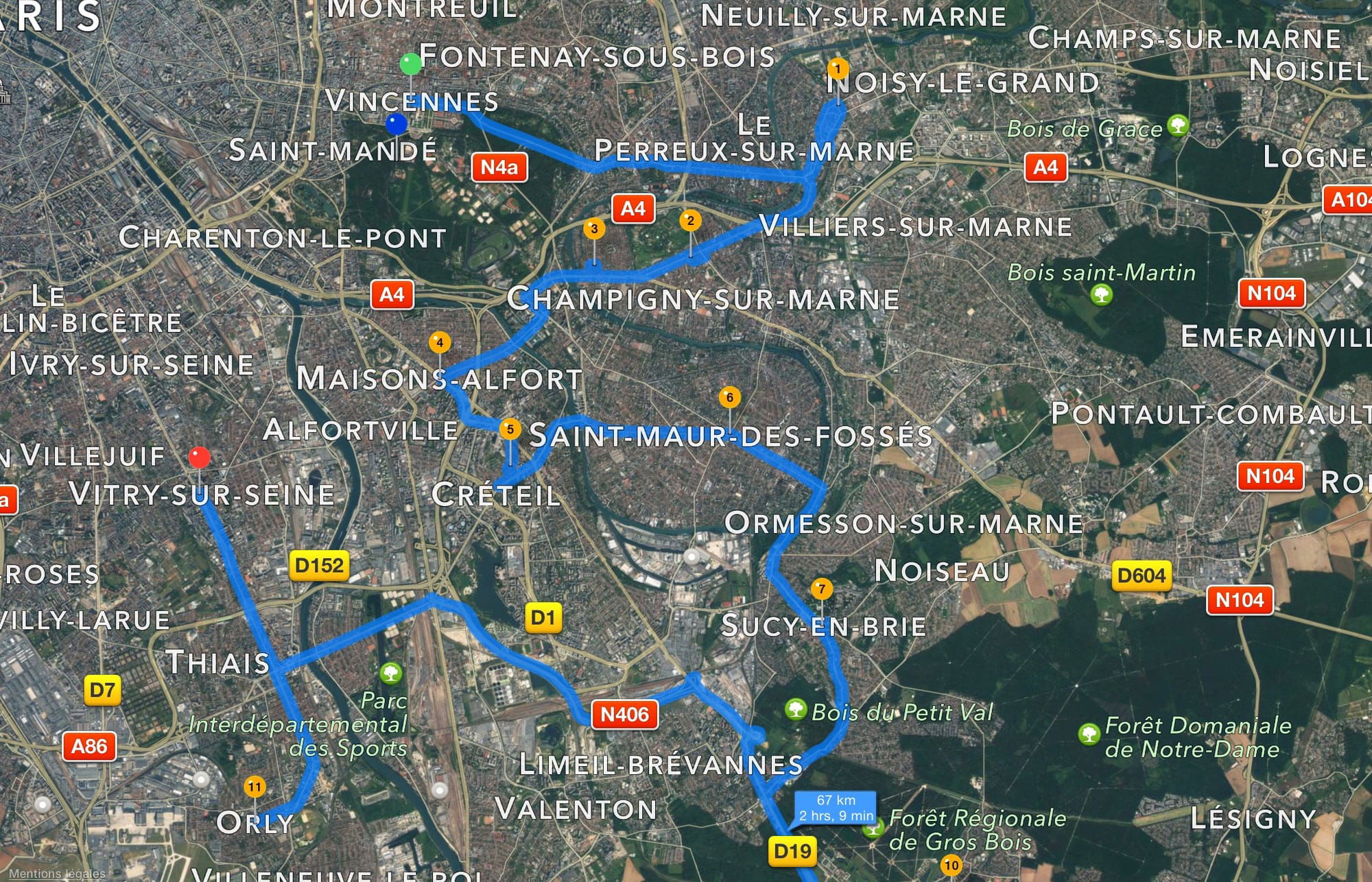 Liste des secteurs desservis