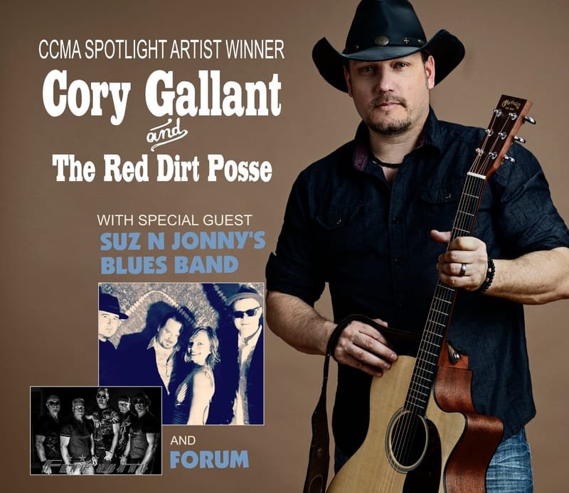 Cory Gallant & The Red Dirt Posse with Suz n Jonny's Blues Band and Forum at the Blue Grotto Nightclub