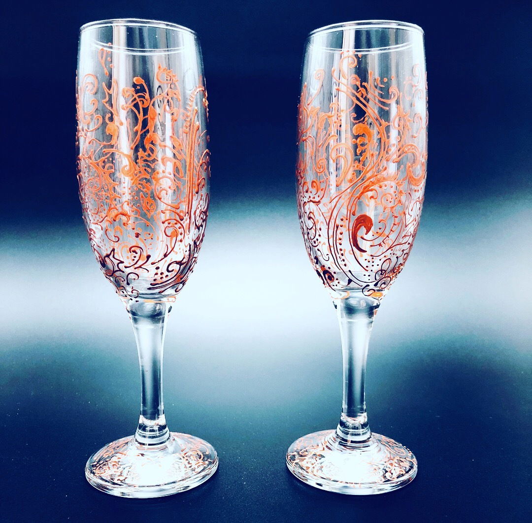 Bronze Champagne Glasses