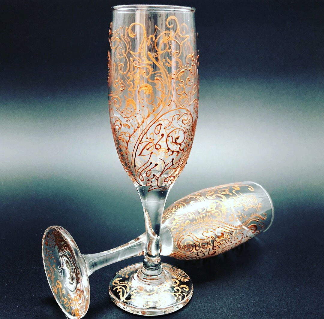 Gold Champagne Glasses