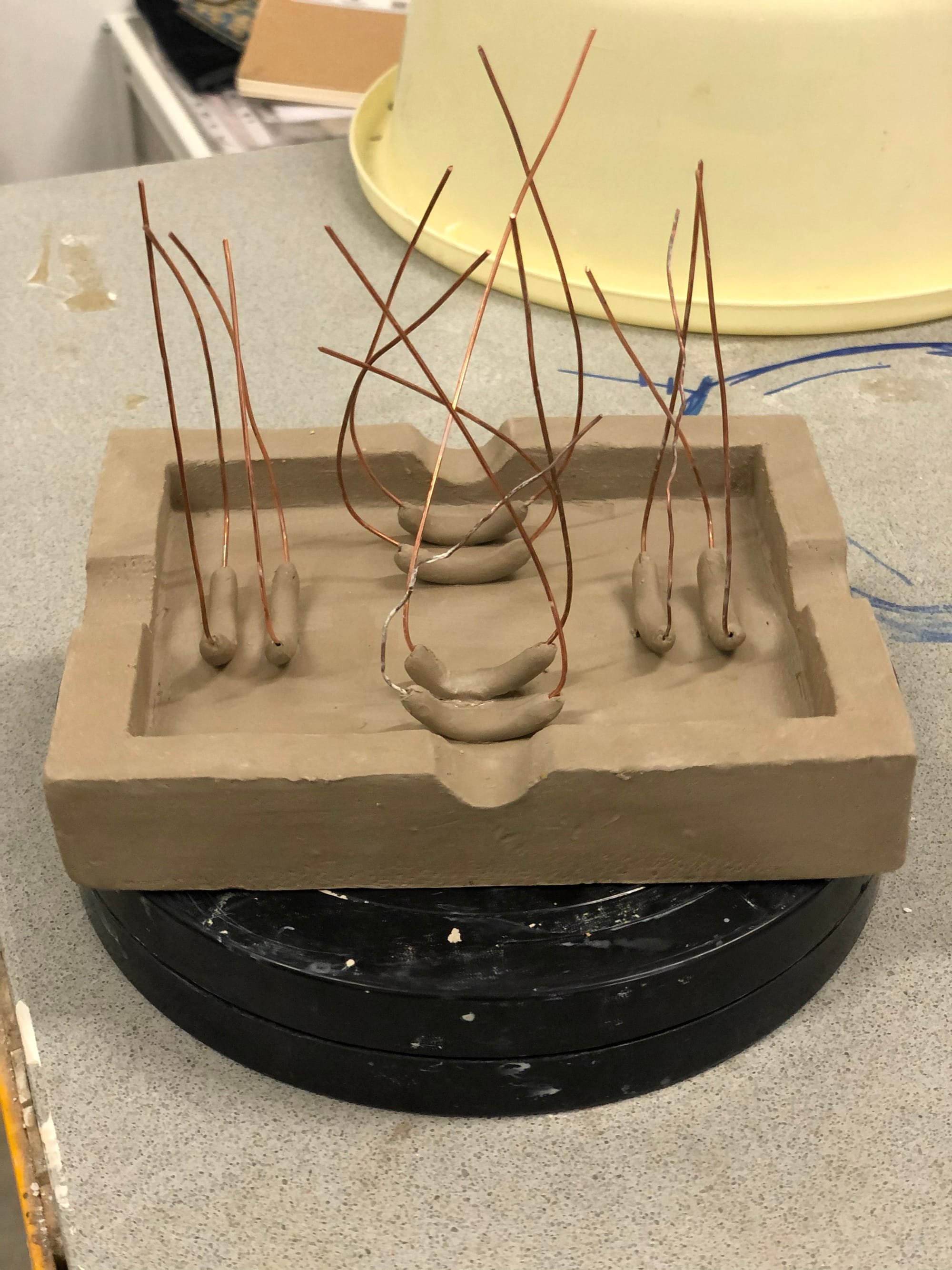 Clay model with vents