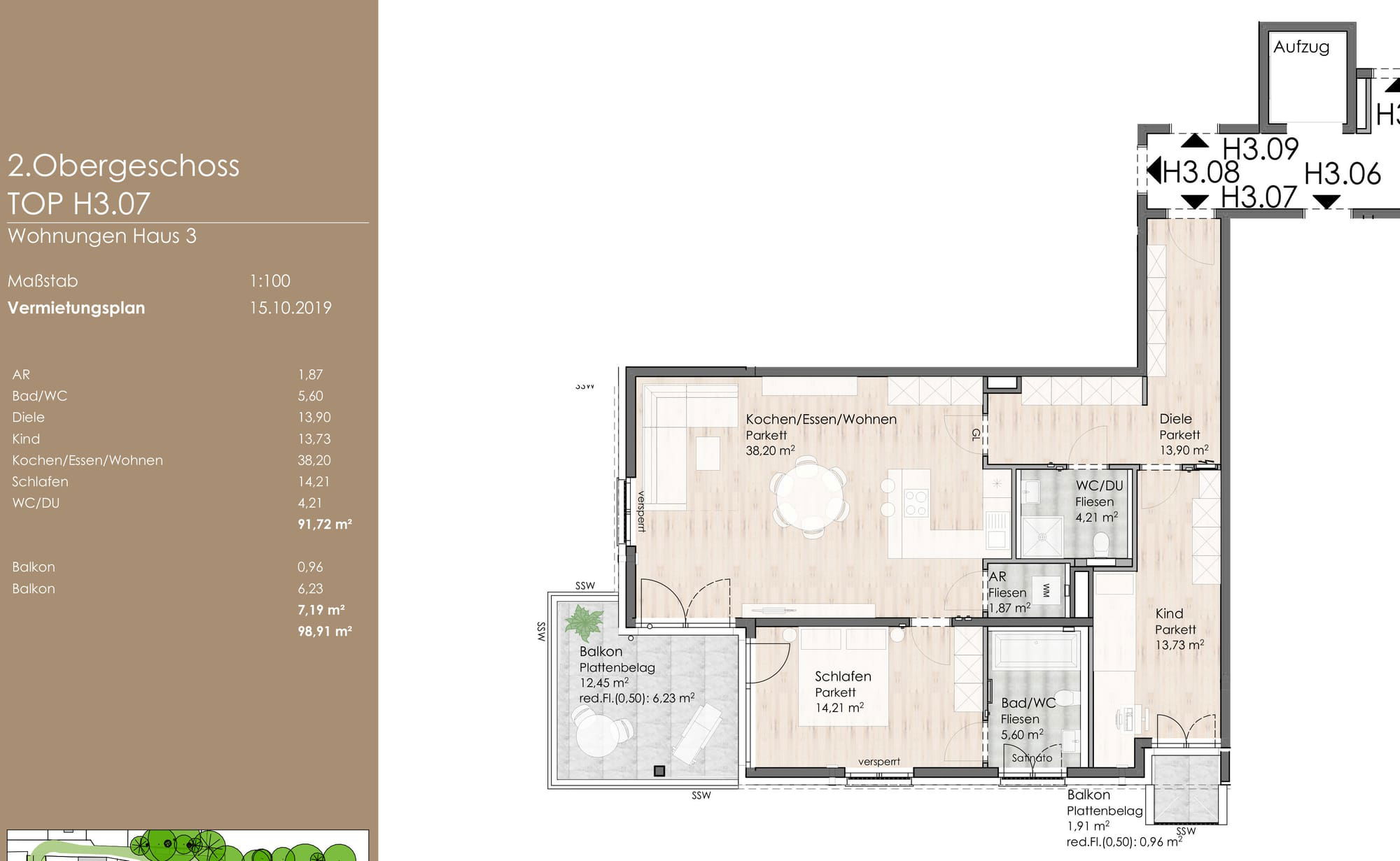 Wohnung 7 - 98,91qm (Salzburger Straße 1) - vermietet