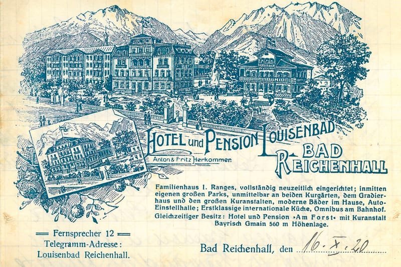 Briefpapier Hotel und Pension Louisenbad