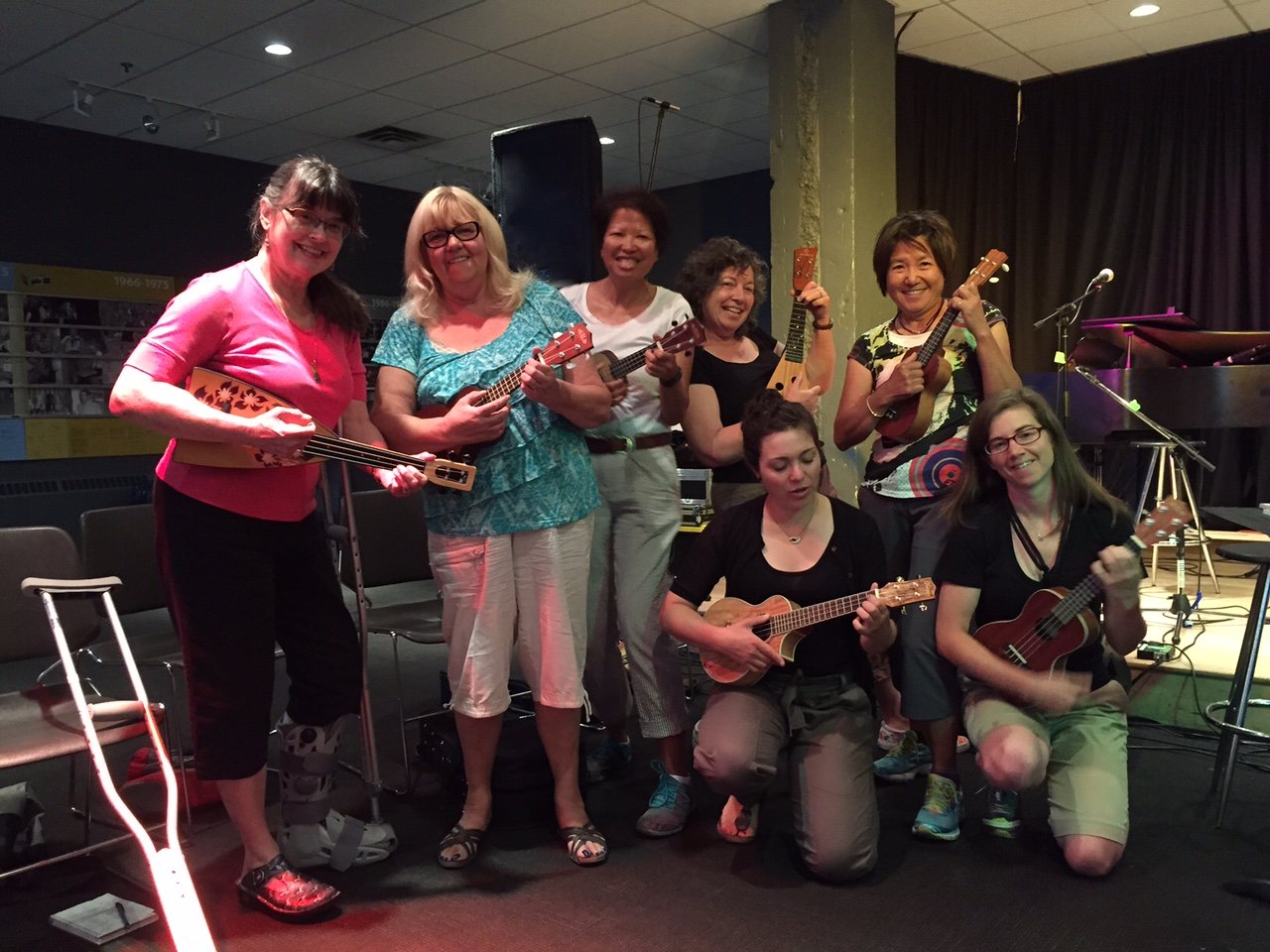 Multi-talented - at ukulele boot camp, Calgary Folk Festival