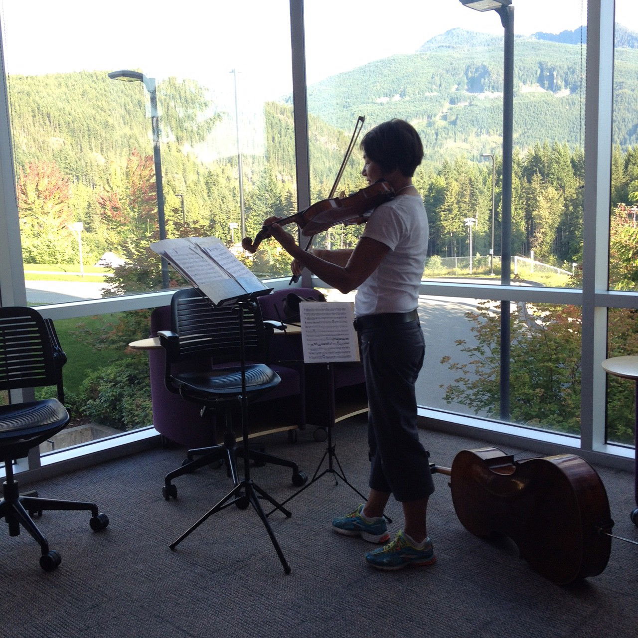 Practising at WCAMS summer camp - inspiring views!