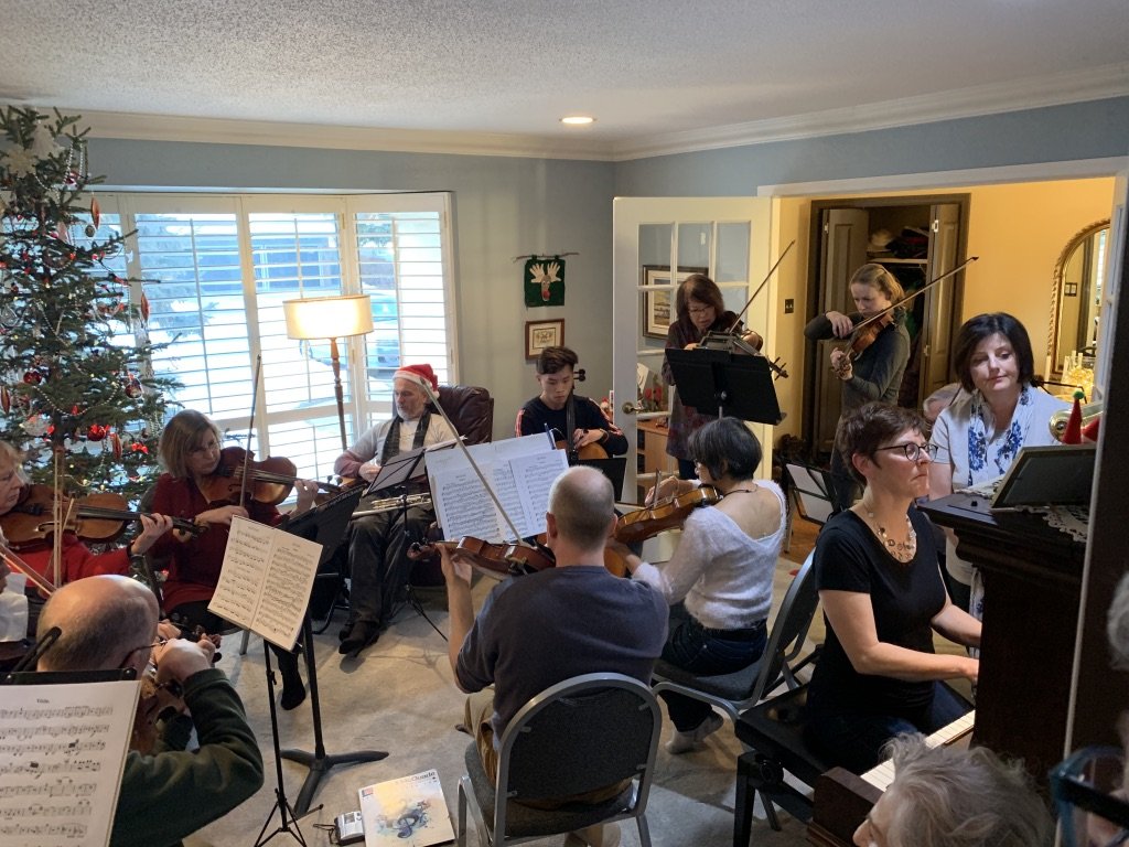 Jamming at The Calgary String Collective's first Christmas Party 2018!