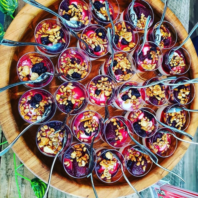 Greek Yoghurt Fruit Compote Nutmeg and Pepper Catering