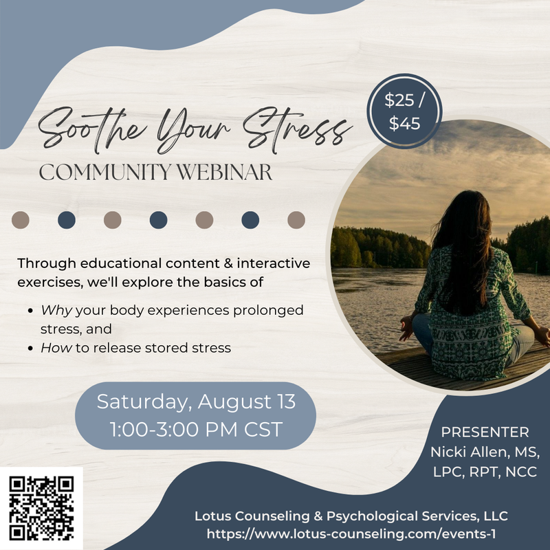 Soothe Your Stress Community Webinar