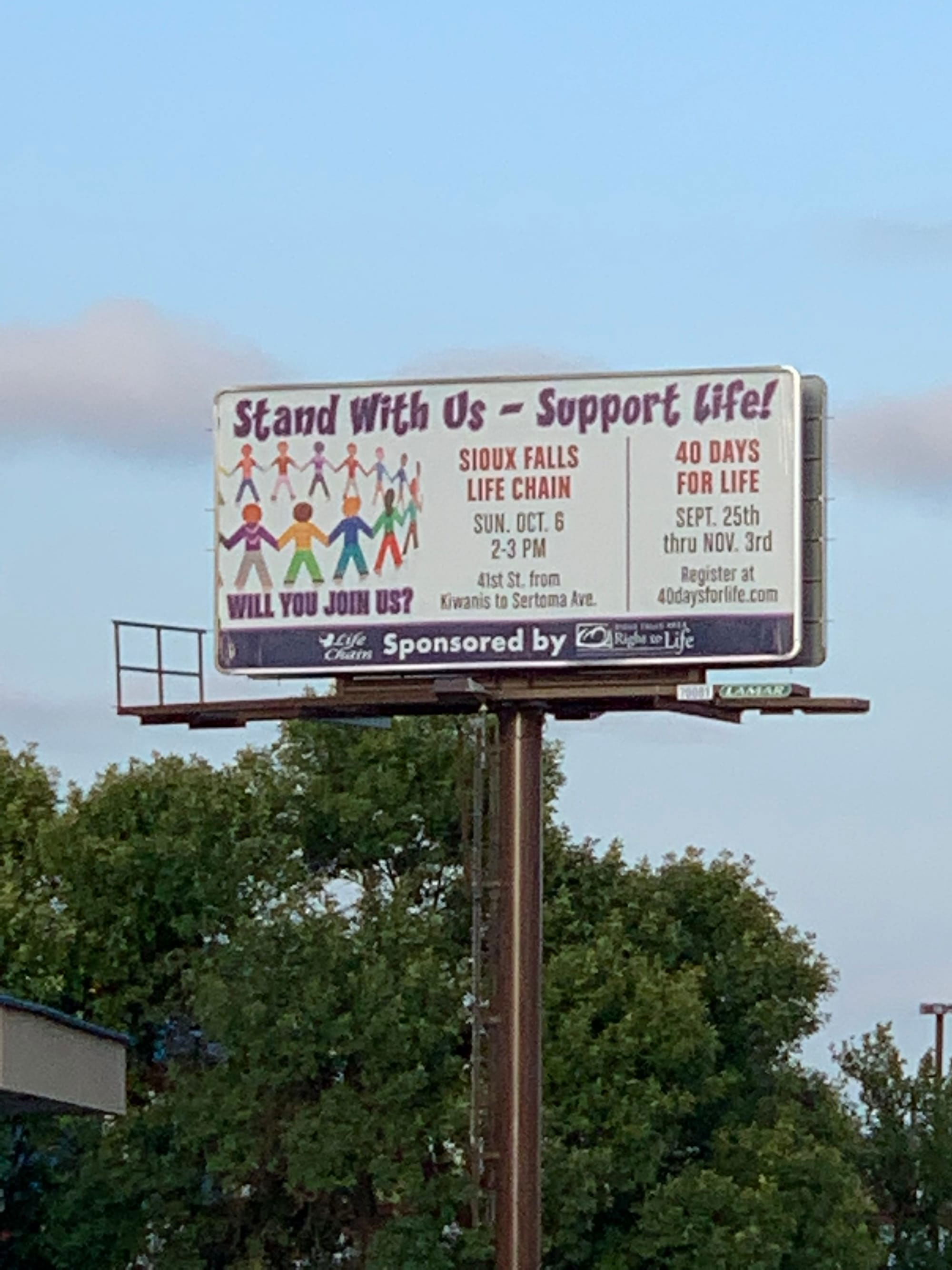 41st Street - Designed by Sioux Falls Area Right to Life